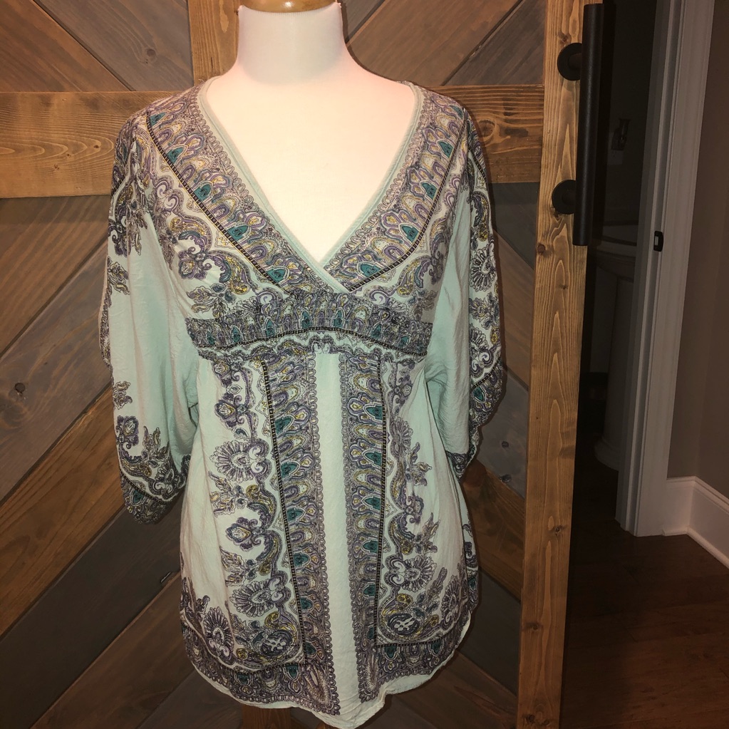 Paisley V-Neck Top